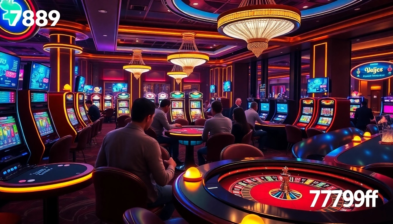 Experience thrilling gameplay at 789f, featuring vibrant slot machines and engaging poker tables.