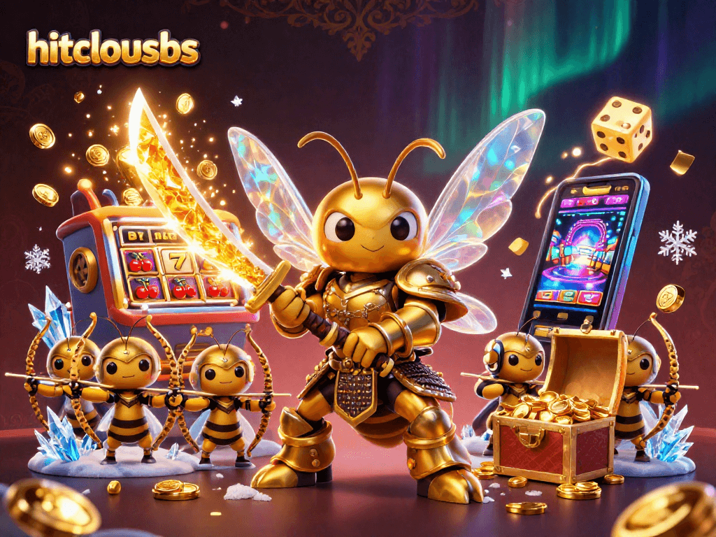 hitclubsbs slot machine bursts with coins as a samurai hornet and archers celebrate victories