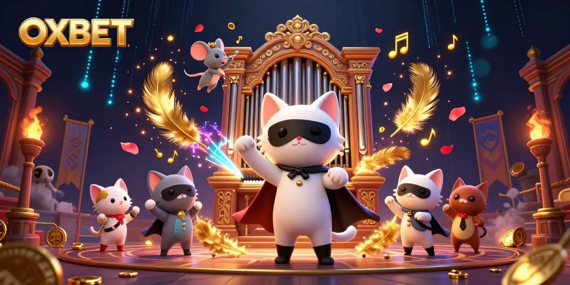 Engage with OXBET's vibrant casino world featuring animated characters and immersive gaming elements.