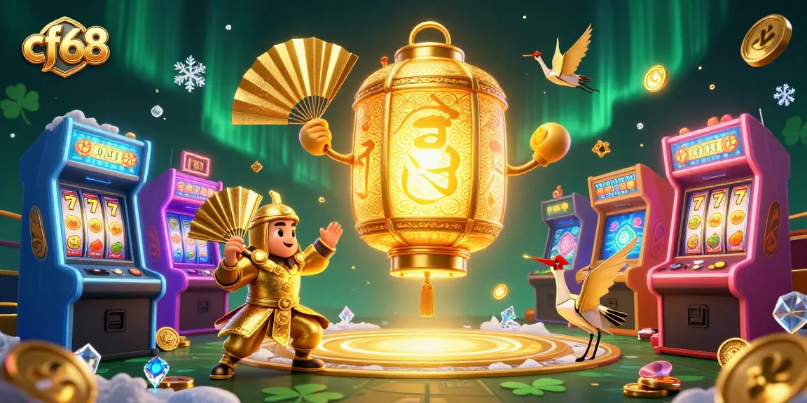 Spin and win with cf68 in this lively casino scene filled with vibrant game elements.