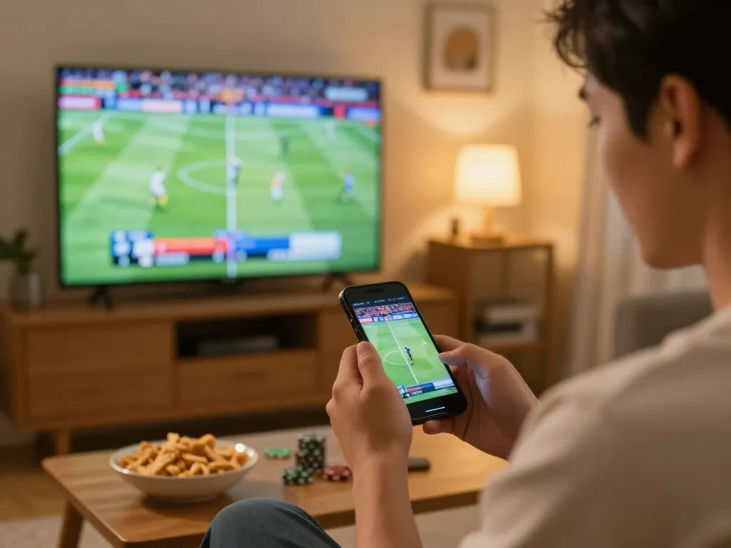 Betting live on sports via smartphone at home for enhanced experience with https://va88.now/ in action