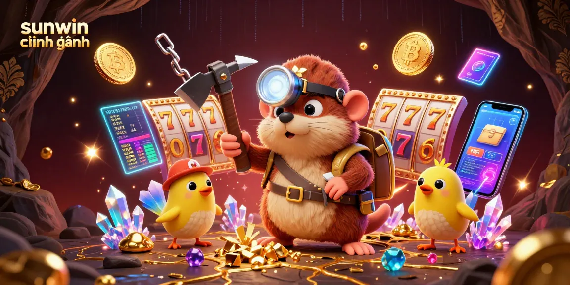 Experience exhilarating gaming with sunwin chính hãng, featuring vibrant slots, coins, and treasure elements.