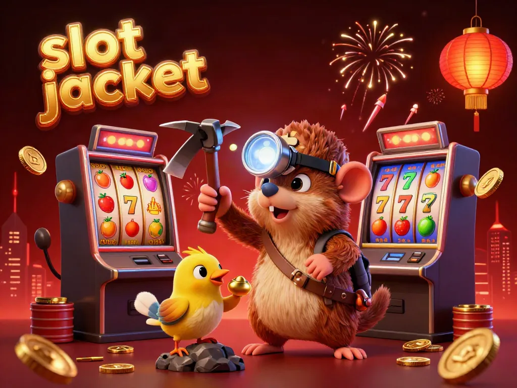 Engage with thrilling slot jackpot excitement in an ultra-detailed 3D casino illustration.