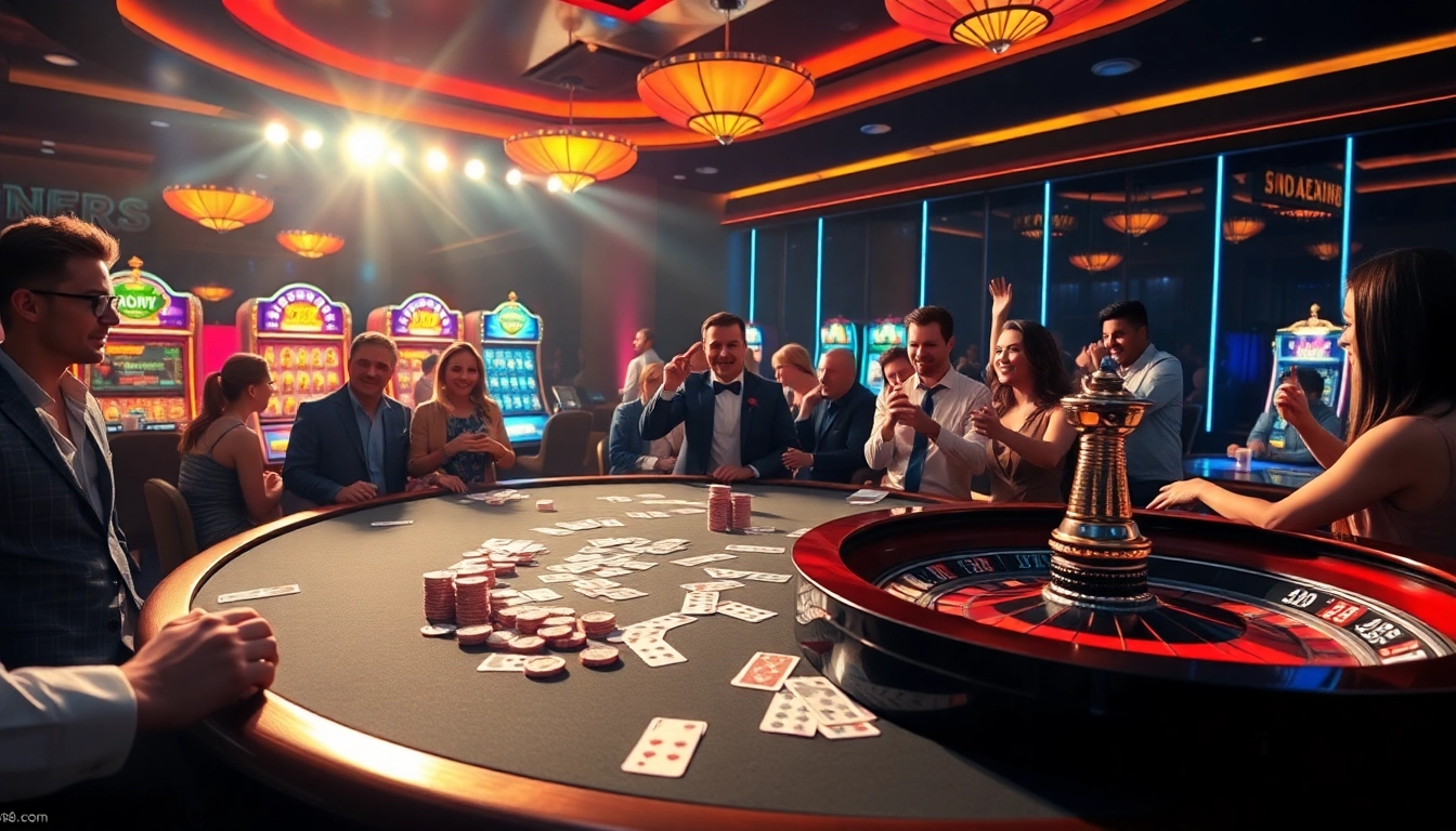 Experience the thrilling ambiance at cm88.com, with vibrant poker chips and an engaging roulette game.