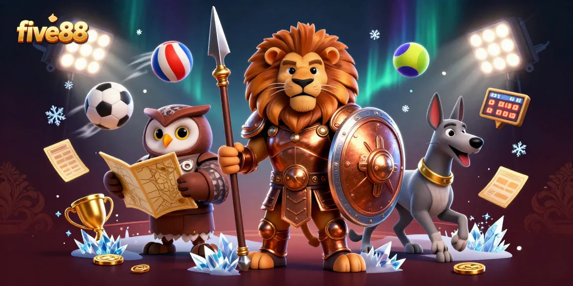 Engage in thrilling casino games with five88, featuring sports elements and dynamic characters.