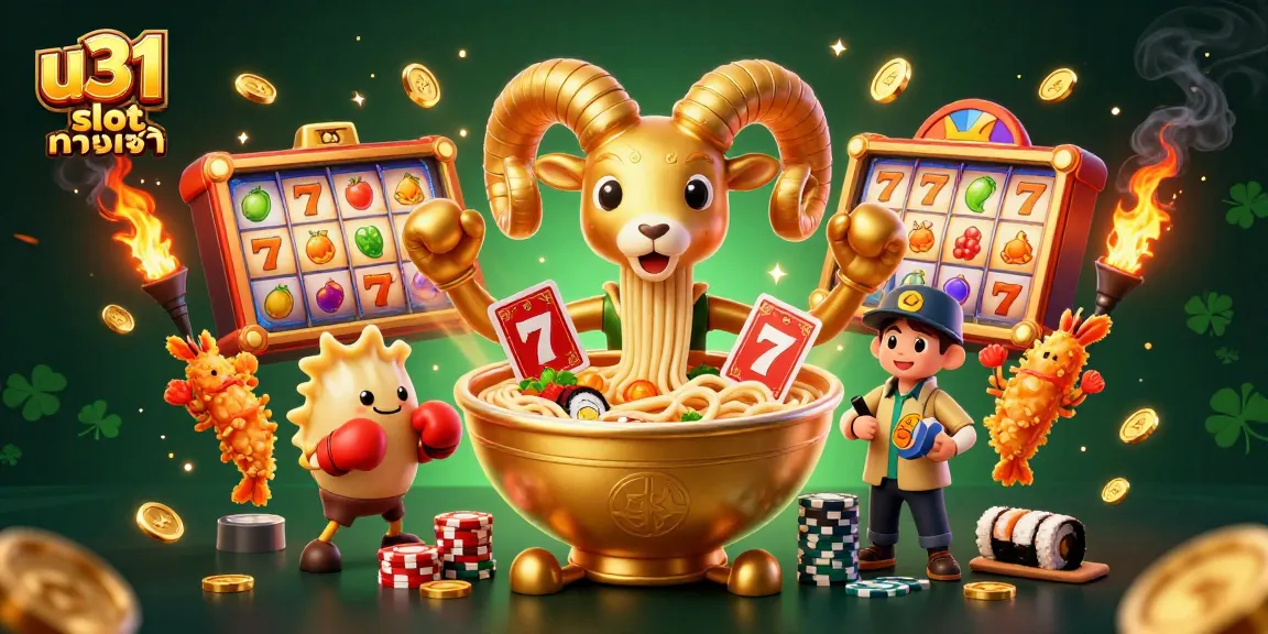 เล่น u31 slot ทางเข้า ด้วยหม้อราเมนโกลด์ยักษ์ในสนามเกมที่เต็มไปด้วยองค์ประกอบคาสิโน