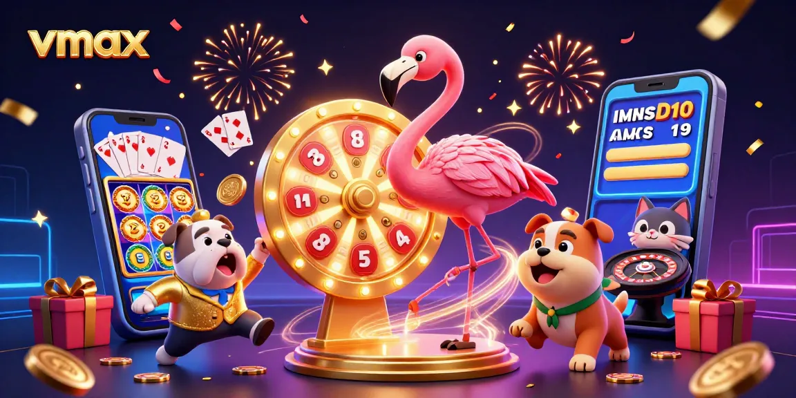 Experience the excitement of vmax casino gaming with vibrant characters and thrilling game elements.