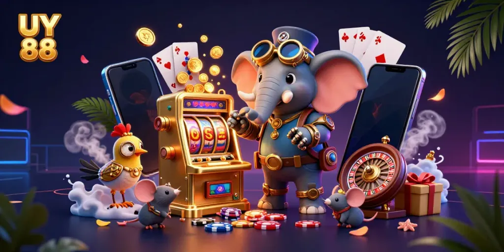 UY 88 trình diễn slot game hấp dẫn cùng với các phần thưởng và trò chơi thú vị.