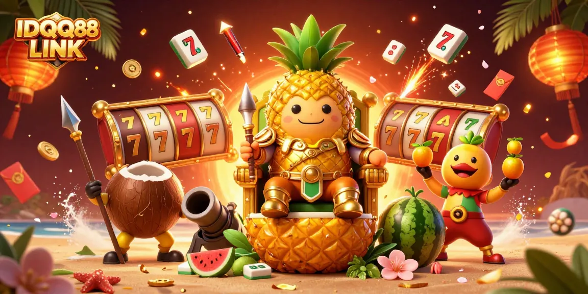Experience winning fun at IDQQ88 LINK with vibrant casino characters and dynamic slot elements.