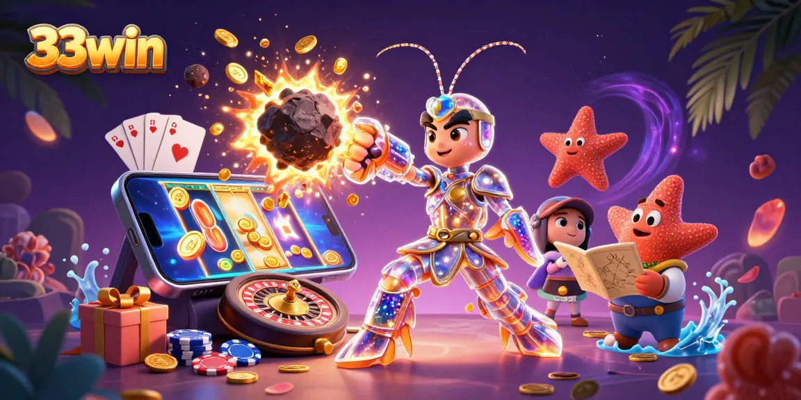 Engage with the thrilling world of 33win as galactic champions strike rich rewards in a dynamic casino scene.