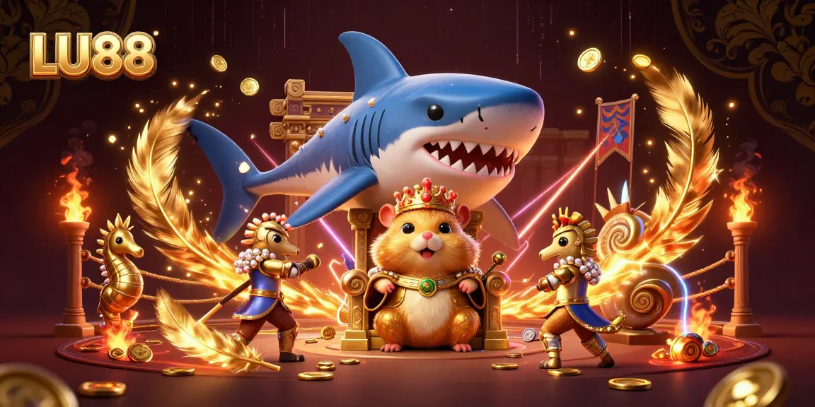Embrace winning strategies at LU88 with dynamic gaming champions in a lavish throne scene.