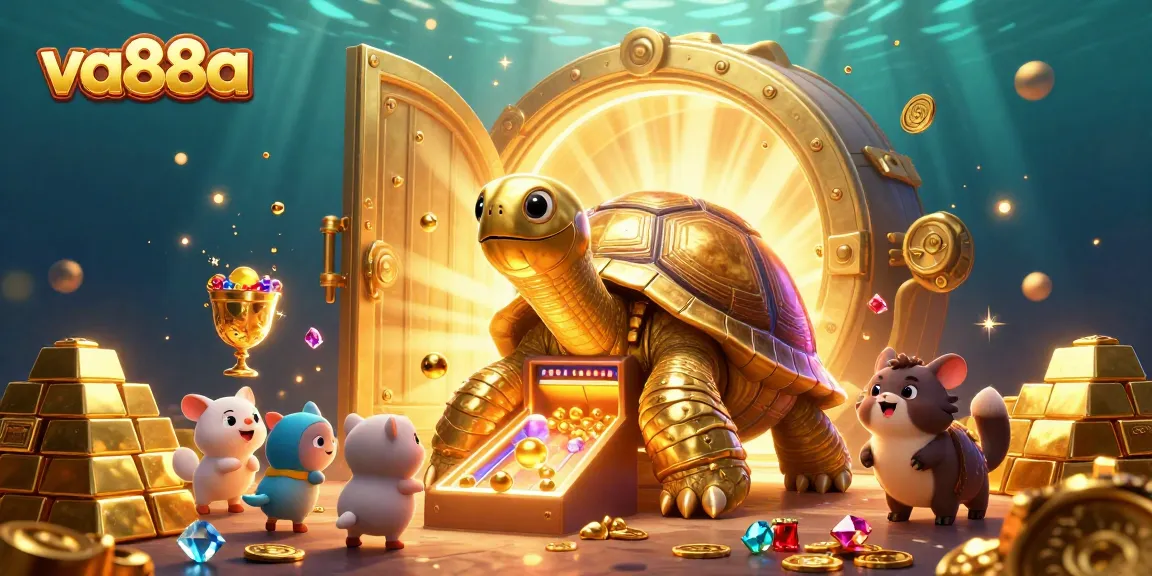 Play exciting games at va88a with a golden tortoise machine featuring jackpot thrills and vibrant treasures.