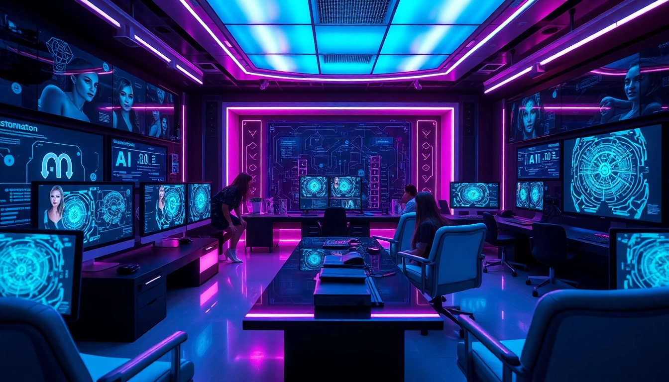 Innovative adult studio showcasing AI technology in creating ai porn content