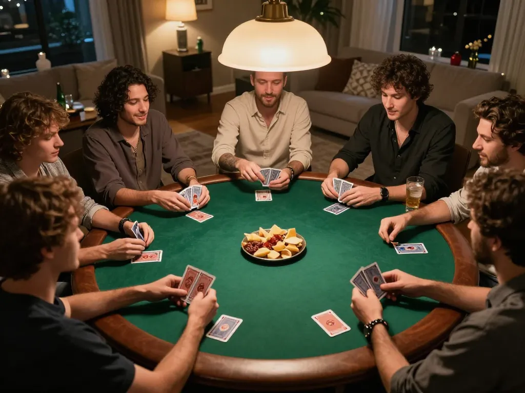 Enjoying a thrilling Go 88 poker night with friends, vibrant card game atmosphere