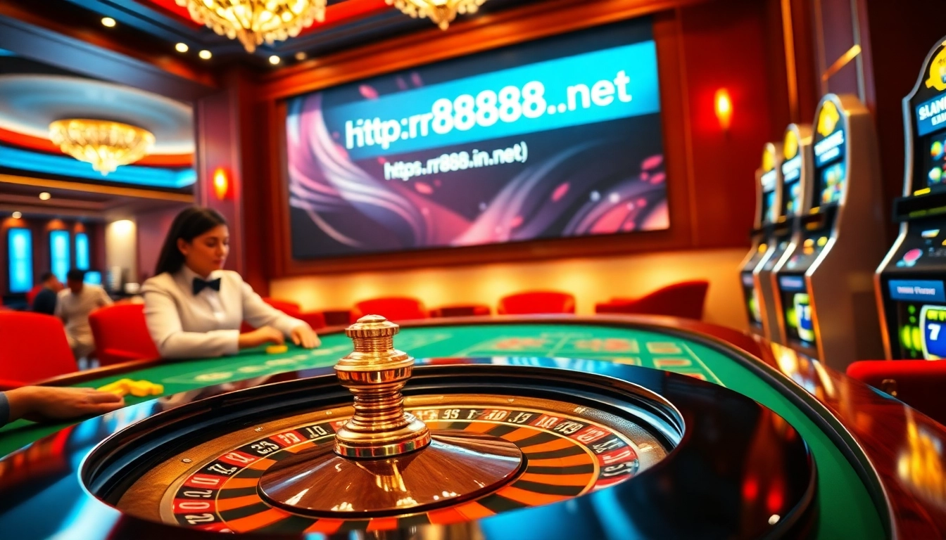 Players engaging in roulette at https://rr8888.in.net/ casino, highlighted by luxury and excitement.