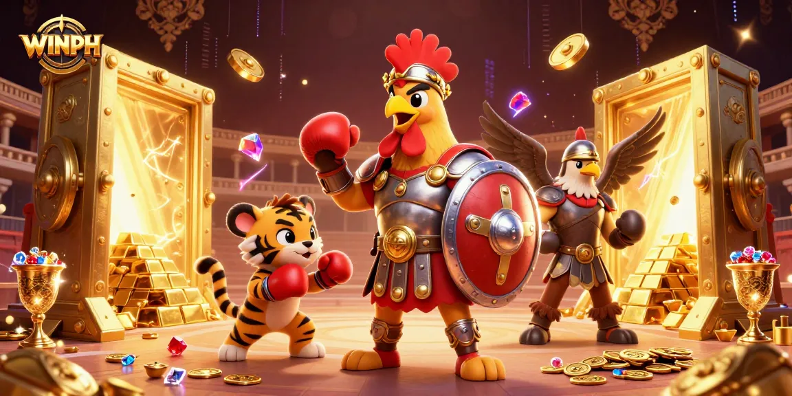 WINPH: Engage in thrilling casino battles among treasures and energetic characters.