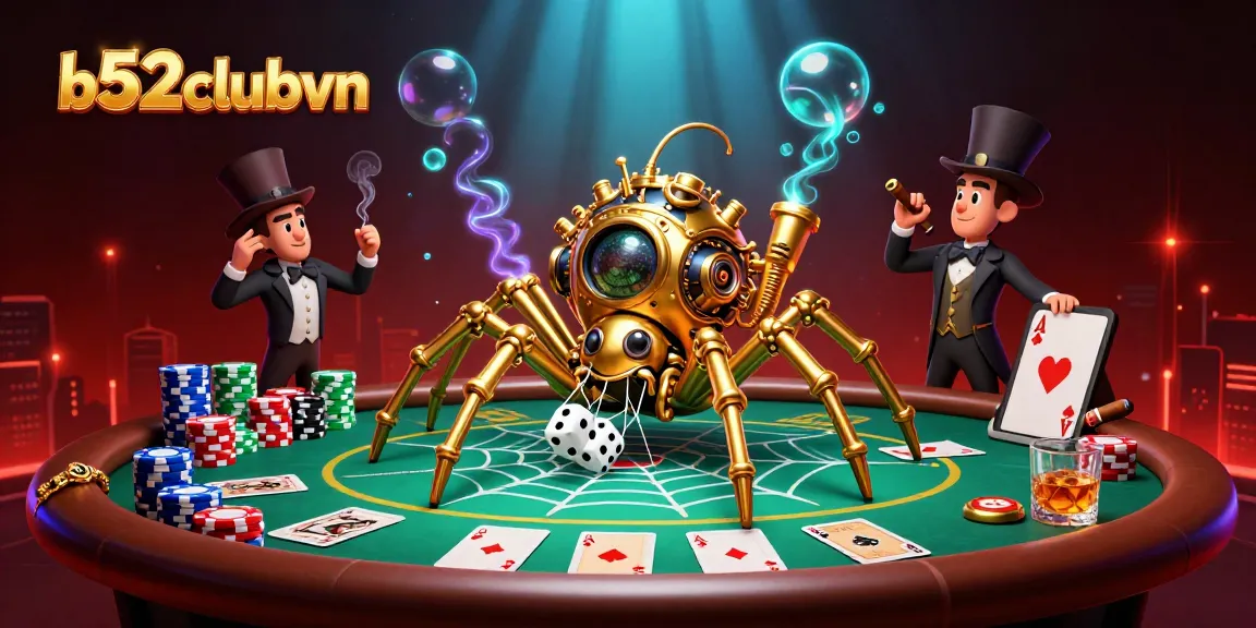 Engage in thrilling gameplay at b52clubvn with an intricate web of gold, poker chips, and dice.