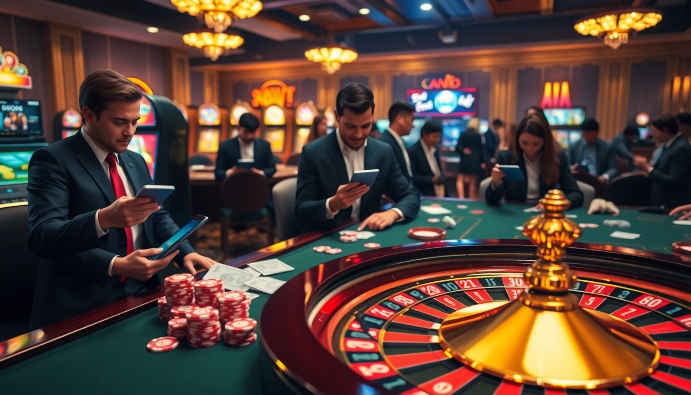 Experience thrilling gameplay at 68VIP.COM with vibrant casino tables and energetic players.