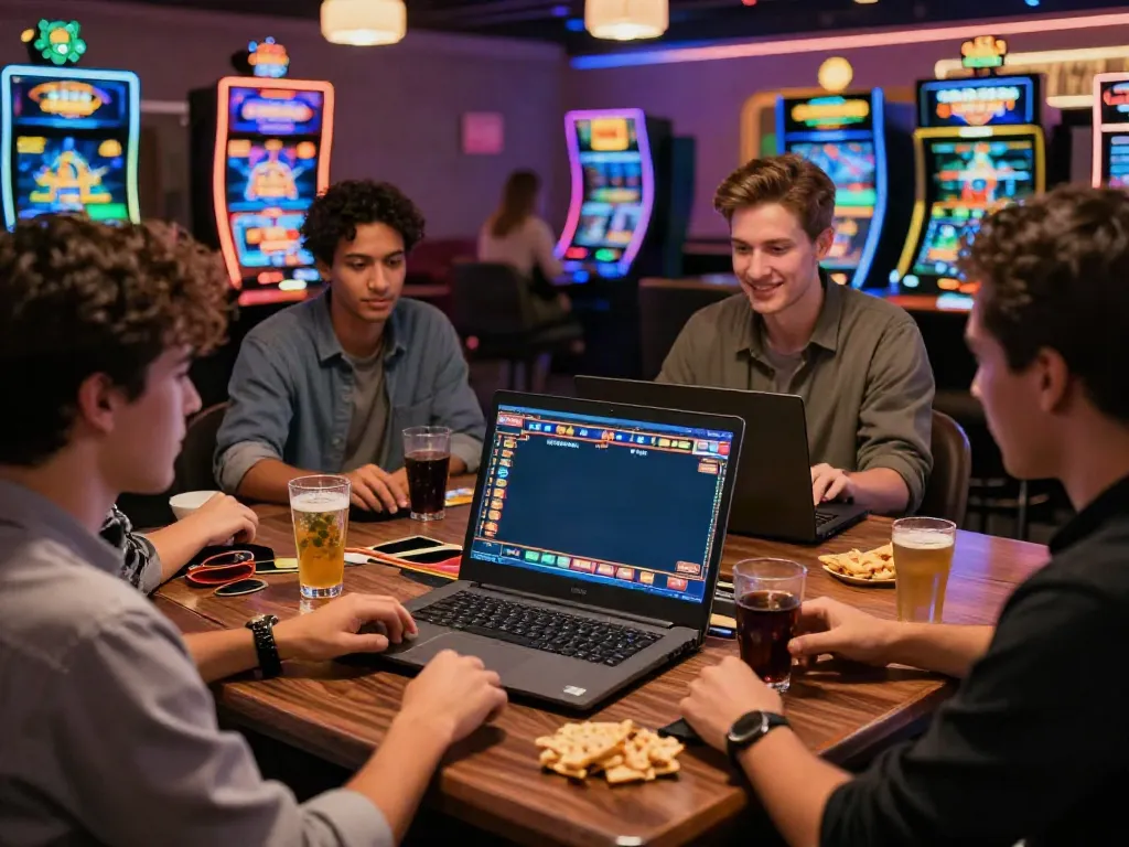Exciting scene of players enjoying online casinos that accept credit card with vibrant gaming atmosphere.