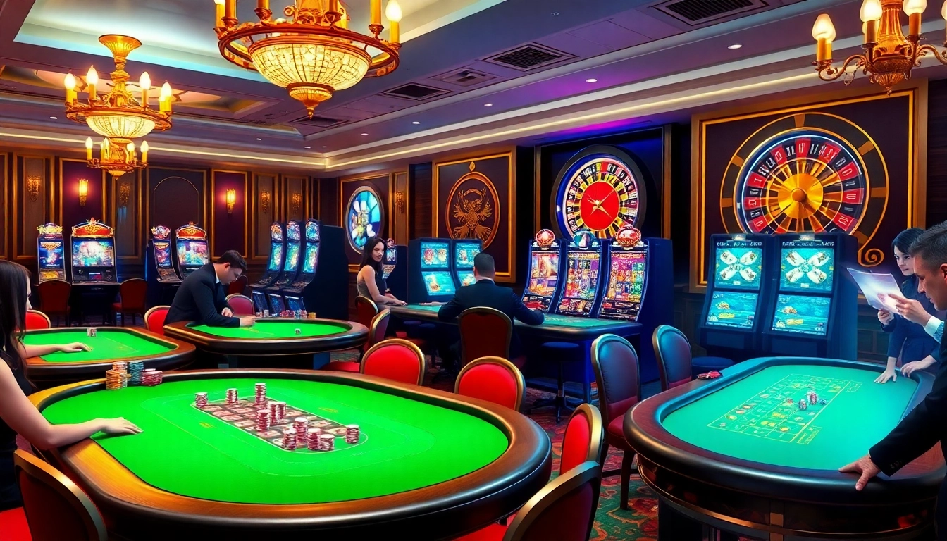 Players enjoying an exciting game at shbet800 casino with vibrant tables and lively atmosphere.