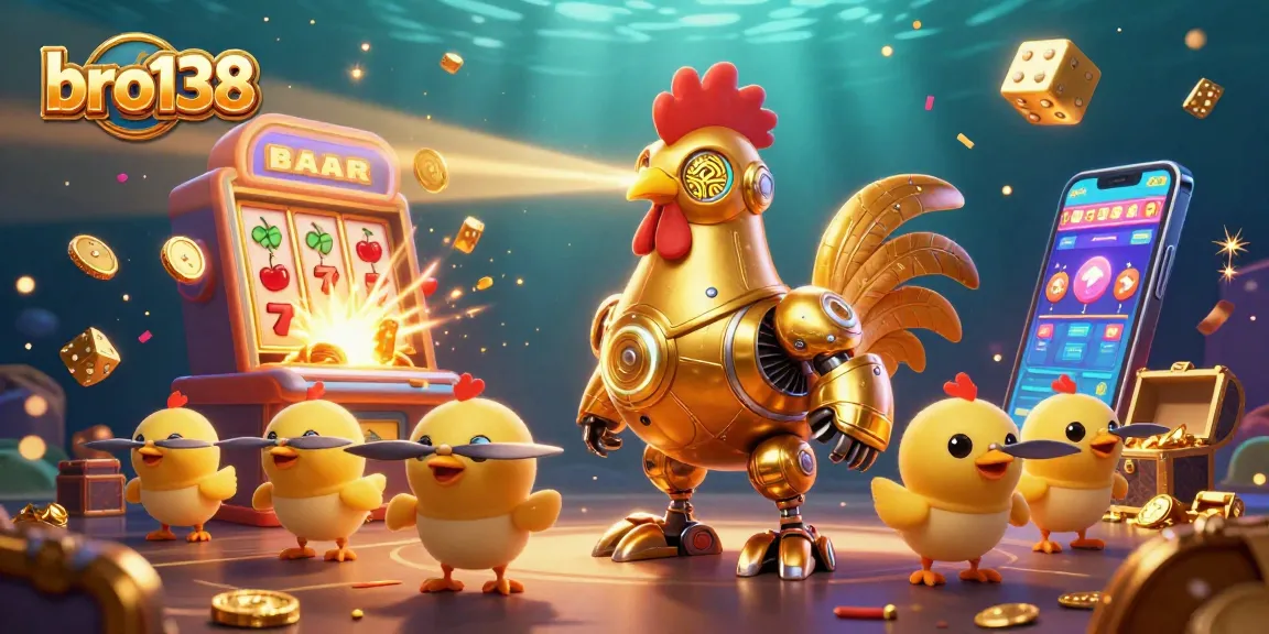 Experience the thrilling world of bro138, where golden jackpots and casino games come alive amidst exciting 3D visuals.