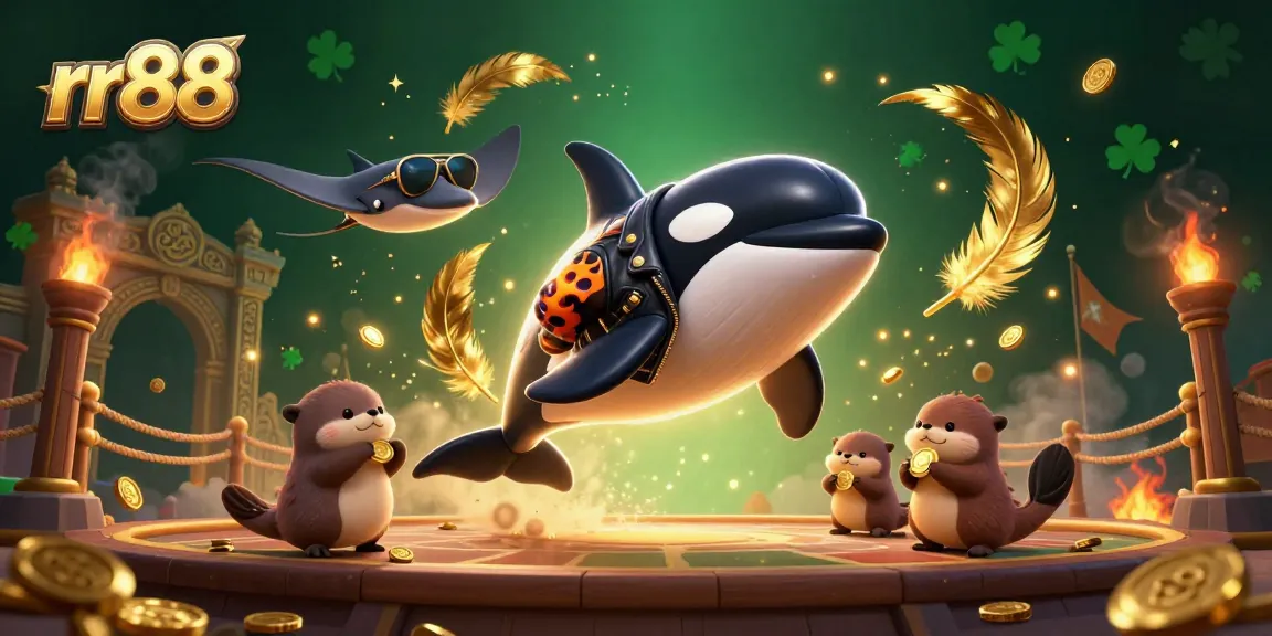 Spin the reels and win big with rr88, a captivating casino scene featuring animated characters.