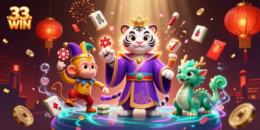Trải nghiệm giải trí đỉnh cao cùng 33 WIN với hình ảnh sòng bạc sống động.