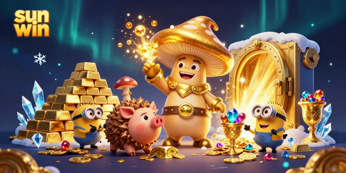 Engage with the thrilling sun win gaming landscape, featuring vibrant wizards and treasure.
