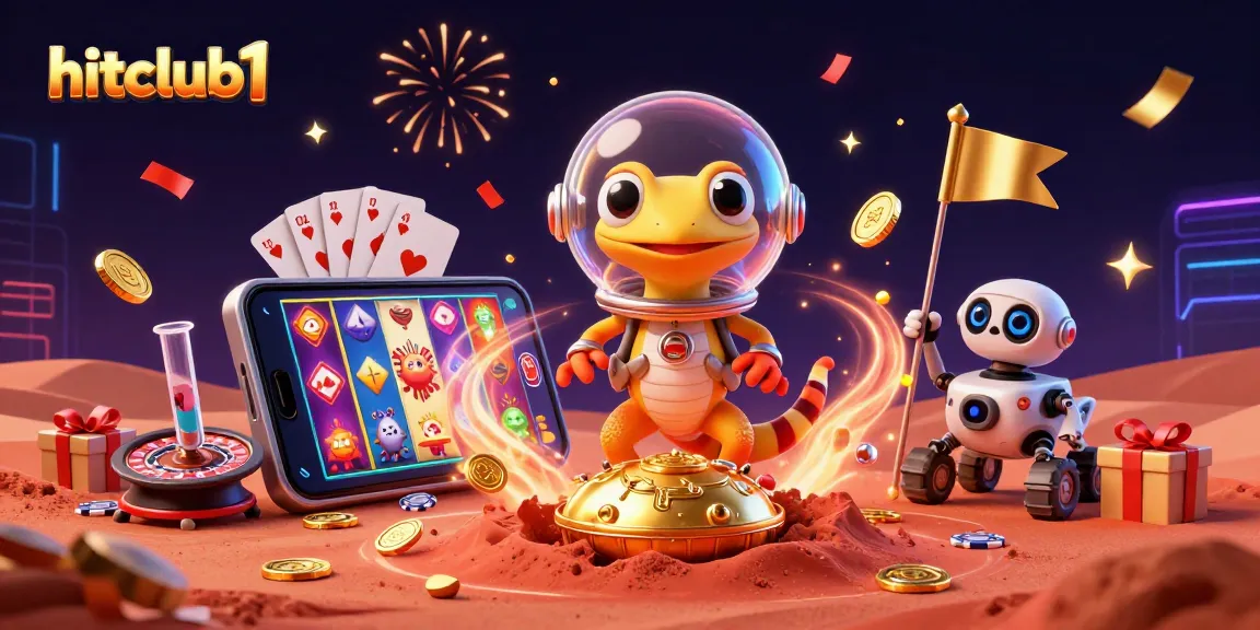 Experience thrilling wins at hitclub1 in a vibrant Martian casino scene with engaging game elements.